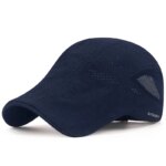 Béret casquette protection solaire bleu maille respirante pour homme