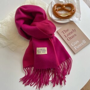 Grande écharpe élégante rose fuchsia pour femme