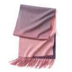 Écharpe rose de luxe en cachemire et laine pour femme