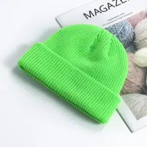 Bonnet vert fluo pour homme