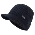 Bonnet noir confortable et tendance à visière pour homme